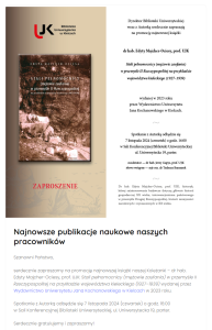 Zaproszenie na spotkanie dt. promocji książki prof. Edyty Majcher-Ociesy
