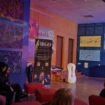 Tabliczka z zapowiedzią koncertu VIRGO w Klubie Studenckim WSPAK